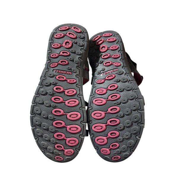 Merrell Women's Sandals Sport Sandals Size 9 Black & Maroon‎ Adjustable Straps - Picture 6 of 8